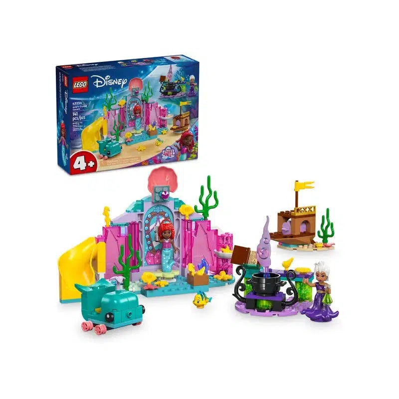 Discover the enchanting LEGO Disney set, a delightful building toy featuring a mermaid-themed underwater scene complete with charming figures, marine creatures, and magical accessories. A must-have for fans, with its vibrant box visible in the background.