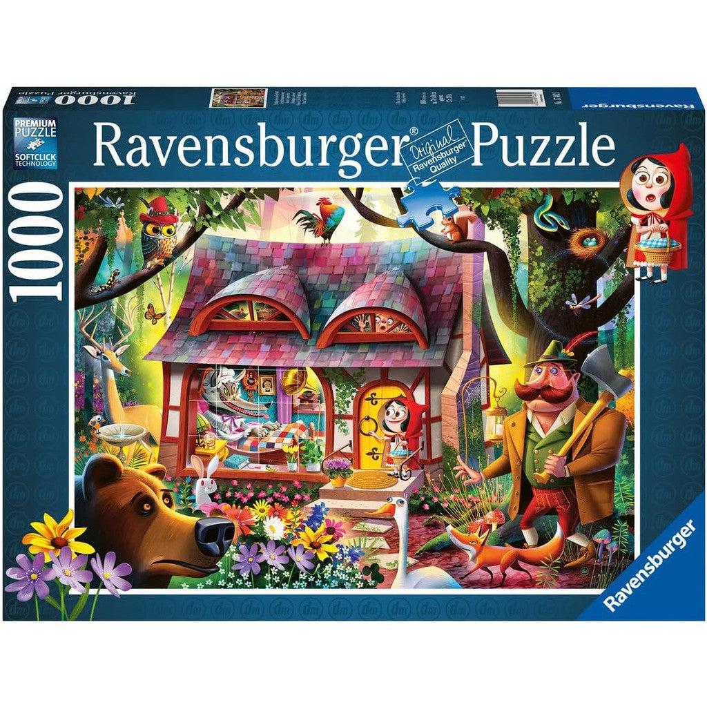 This Ravensburger Jigsaw Puzzle features a colorful woodland scene with a whimsical house, animals, and people. It consists of 1000 pieces and offers Softclick Technology for easy assembly, ensuring an enjoyable experience. Enjoy crafting this FSC Certified Product and bring the magic to life.