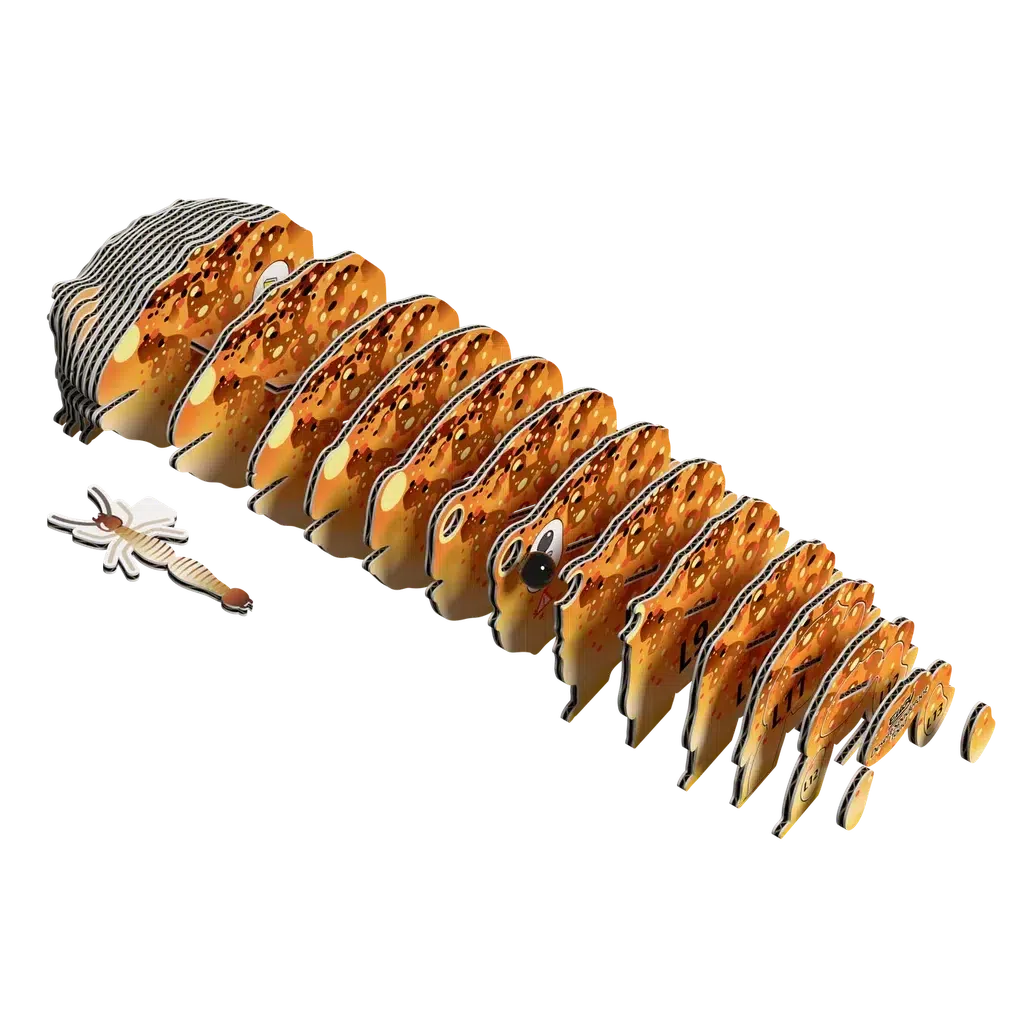 Illustration of a cross-sectioned 3D puzzle. The detailed anatomy showcases various internal segments alongside a small separate floral element on the left, making it perfect for exploring STEM concepts.