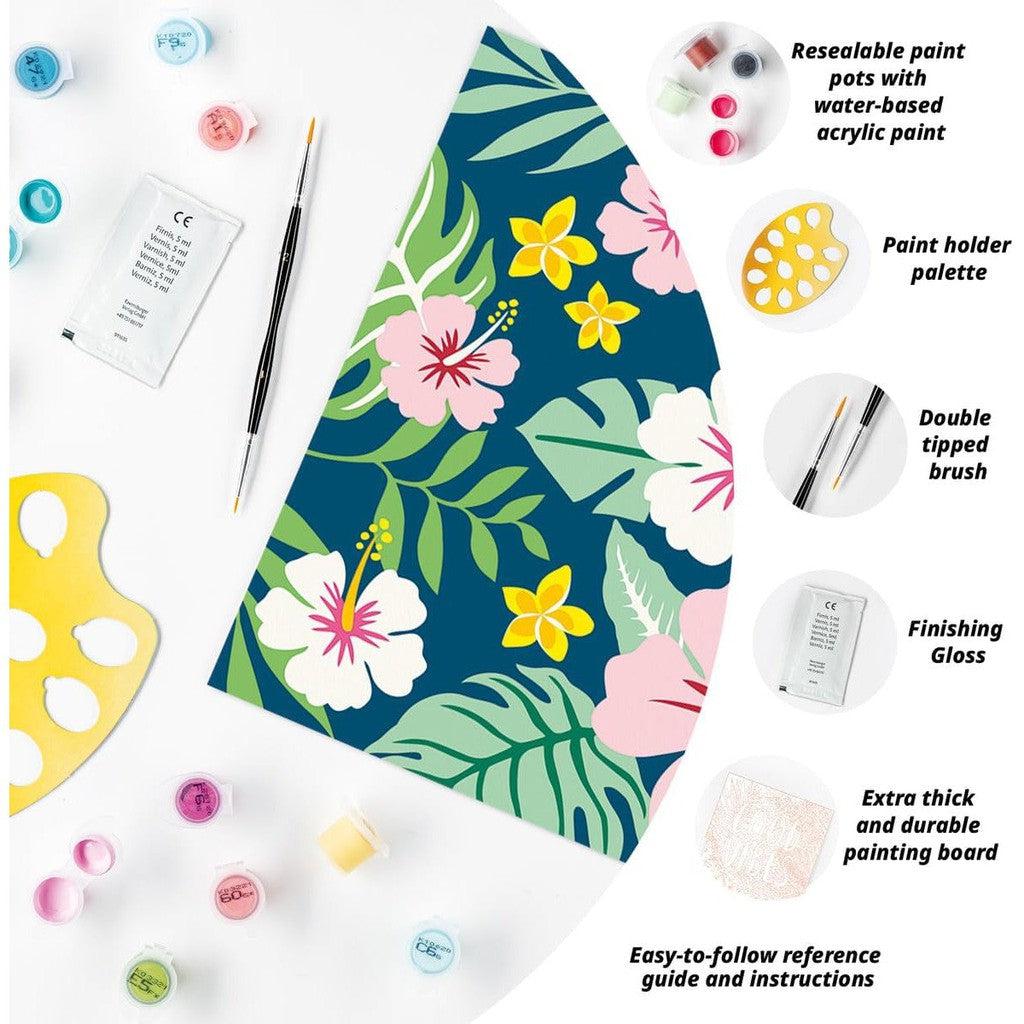 Discover the Ravensburger CreArt kit, where a stunning floral painting on a board awaits your creative touch. Complete with paint pots, a paint holder palette, double-tipped brush, finishing gloss, and step-by-step instructions, this Paint by Numbers set is perfect for artists of all levels.