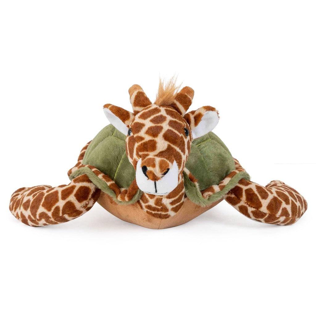 The plush toy, part of the Randimals collection, is a delightful fusion resembling a giraffe with a soft brown and beige pattern. It lies flat with whimsical green wings on its sides, embracing the playful spirit of diversity and inclusivity.