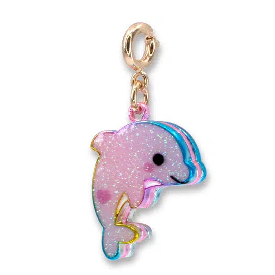 back side of dolphin glittery charm