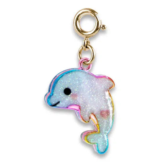 tie-dye dolphin glittery charm