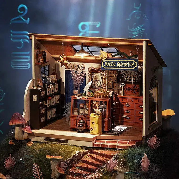 Kiki's Magic Emporium, a tiny diy witch's shop bursting with tiny ingredients and supplies.