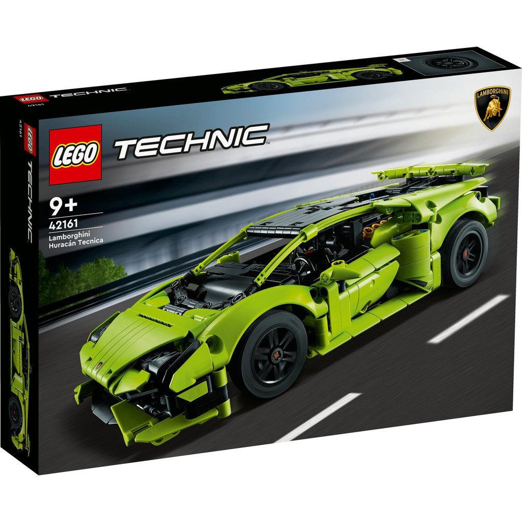 image shows the box for a green LEGO lamborghini