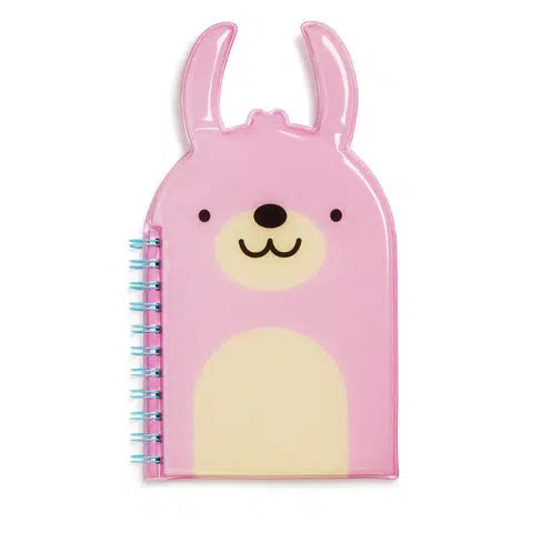 Notebook shaped like a pink cartoon llama head