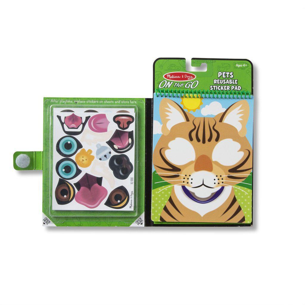 Make-a-Face - Pets Reusable Sticker Pad - On the Go Travel Activity-Melissa & Doug-The Red Balloon Toy Store