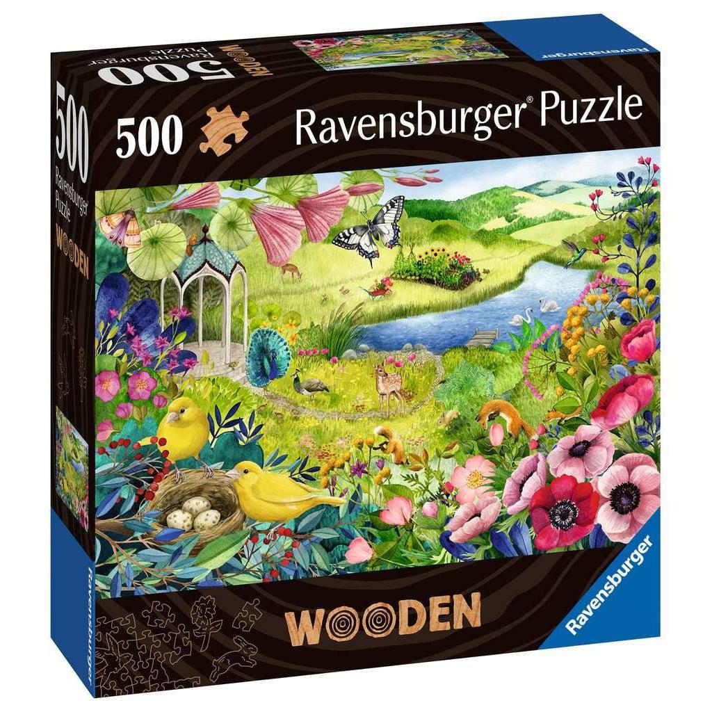 Image of the front of the puzzle box. In the center is a picture of what the finished puzzle would look like.