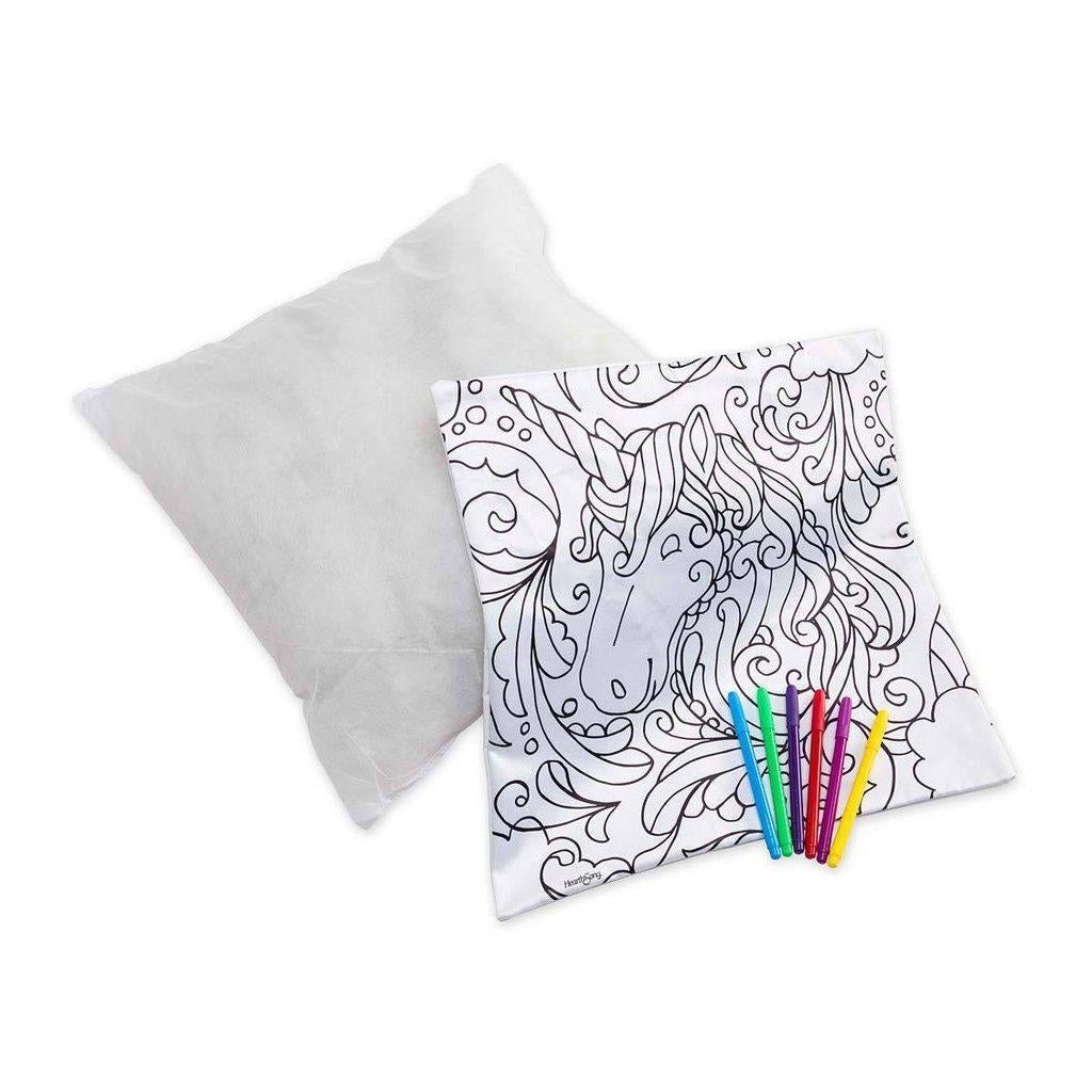 Color-Your-Own Pillow Kit - Unicorn-HearthSong-The Red Balloon Toy Store