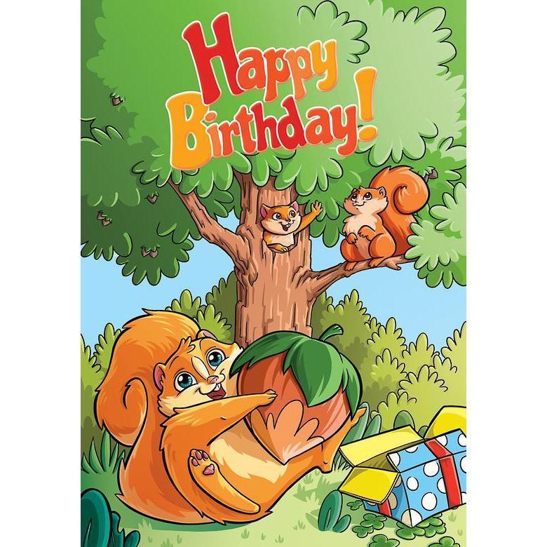 Pop 'N Play Greeting Cards - Happy Birthday Squirrel-Blue Orange Games-The Red Balloon Toy Store