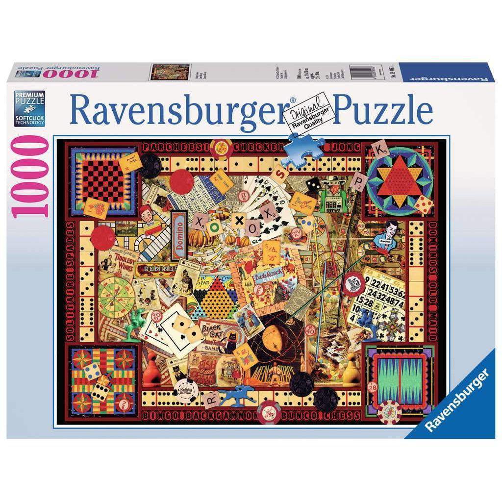 Image of the front of the puzzle box. In the center is a picture of what the finished puzzle would look like.