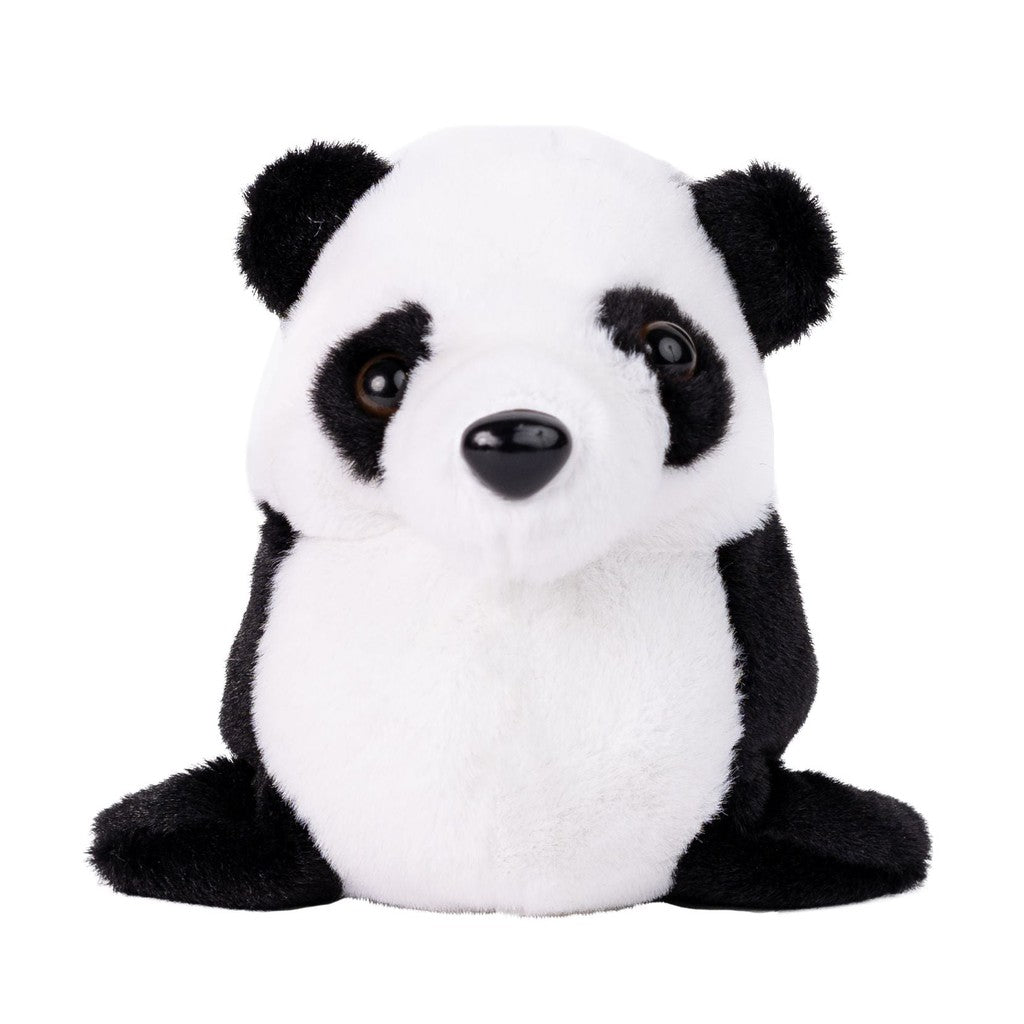 front of whale panda plush. panda head