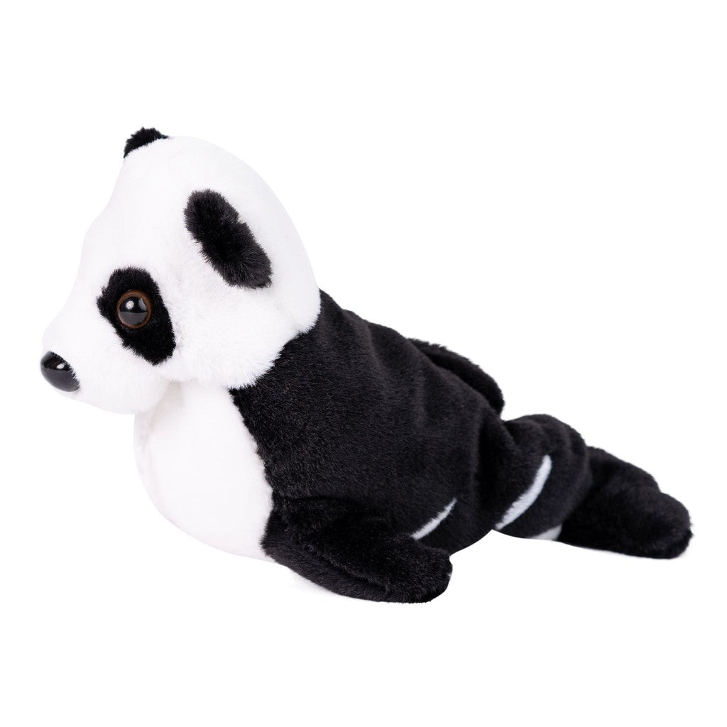 Plush of panda/whale mashup. Whale body panda head