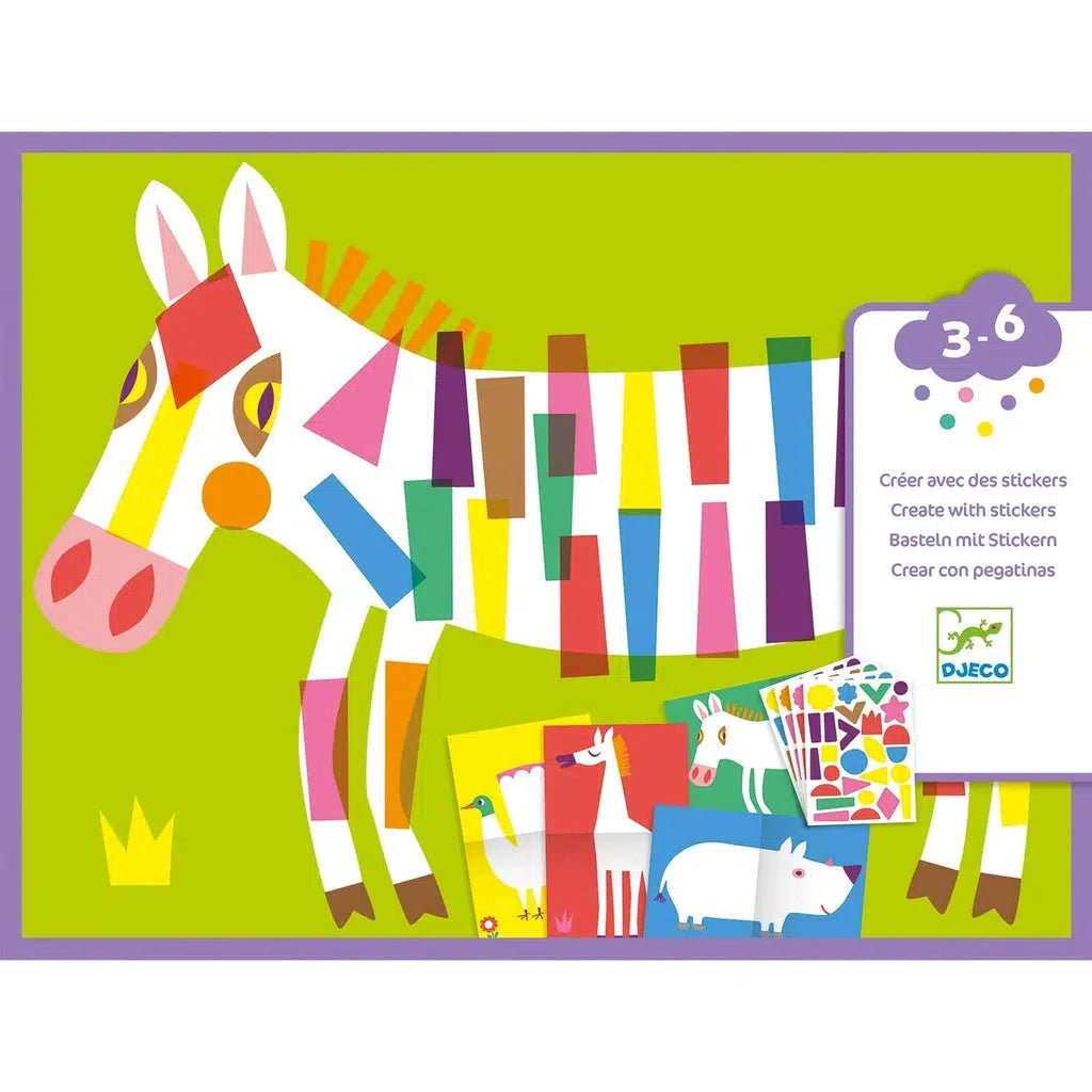 Animals - Create with Stickers-Djeco-The Red Balloon Toy Store