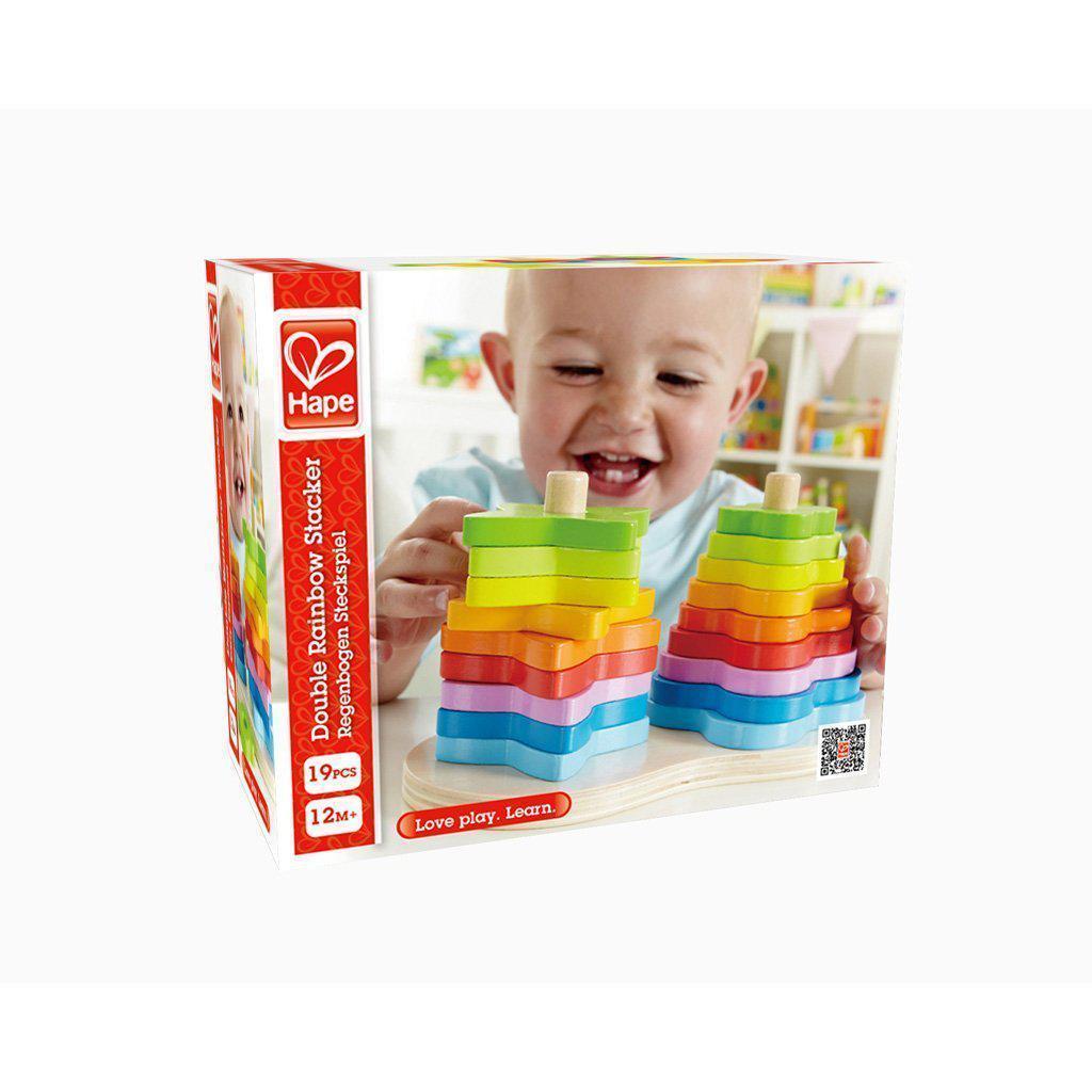 Double Rainbow Stacker-Hape-The Red Balloon Toy Store