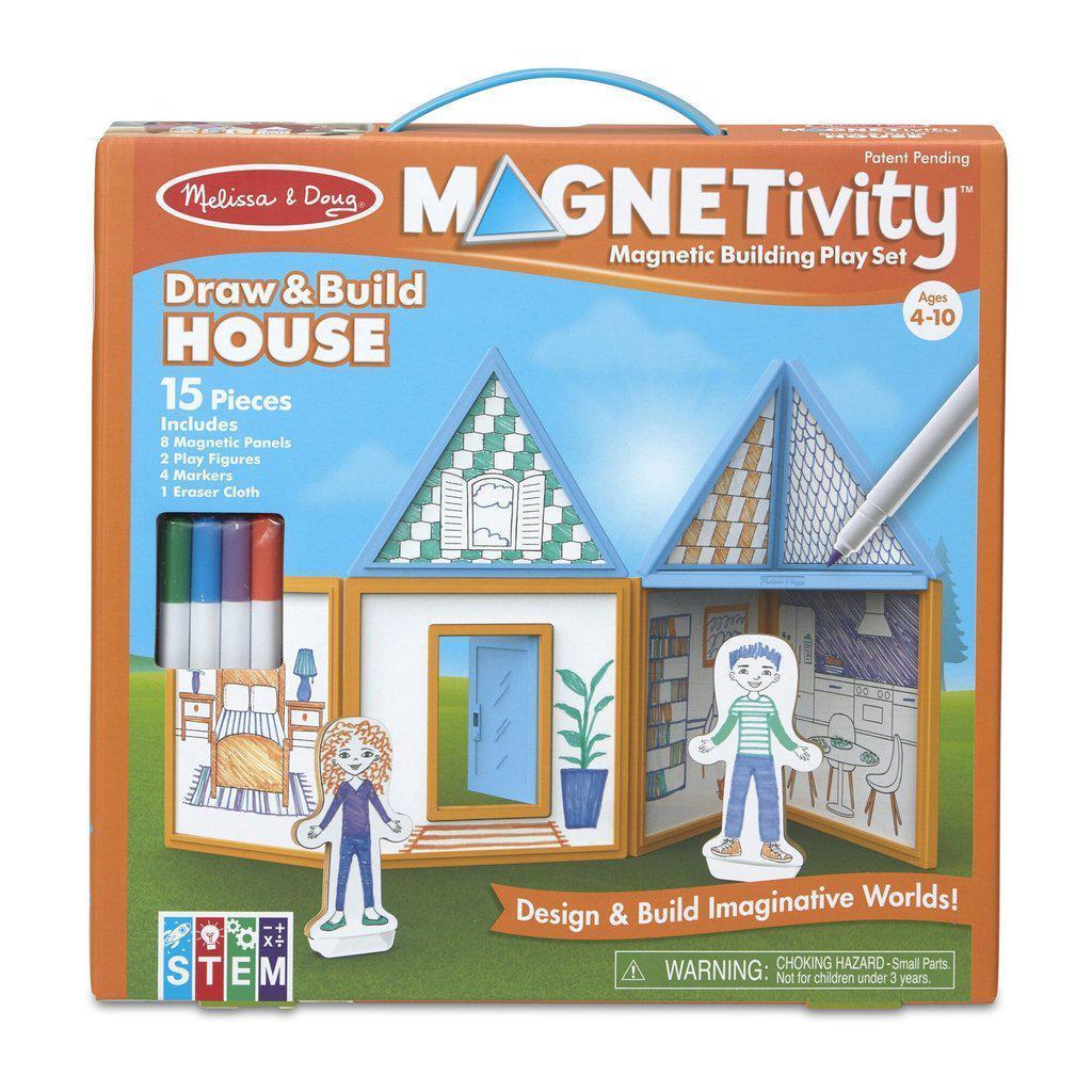 Magnetivity Set - Draw & Build House-Melissa & Doug-The Red Balloon Toy Store