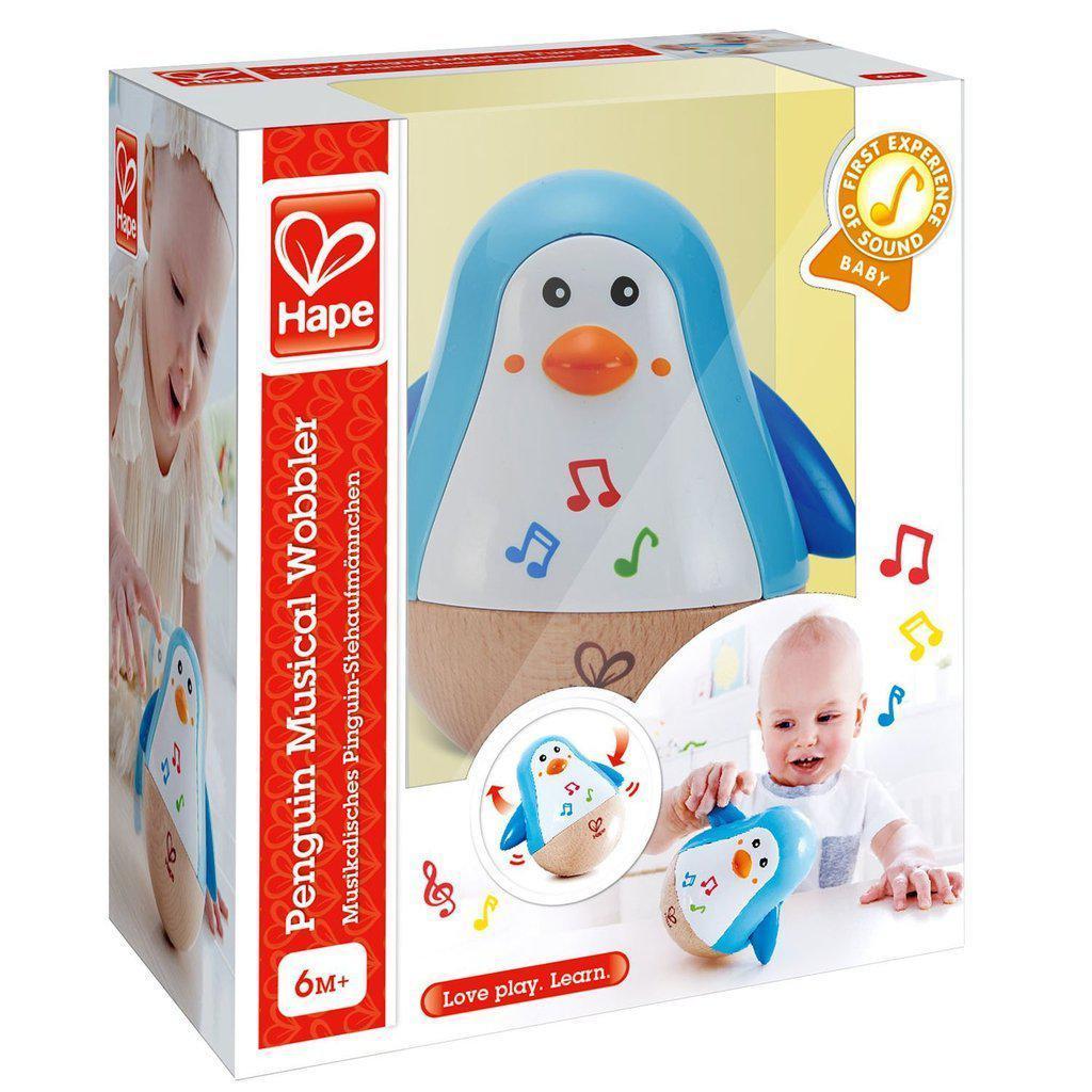 Peguin Musical Wobbler-Hape-The Red Balloon Toy Store