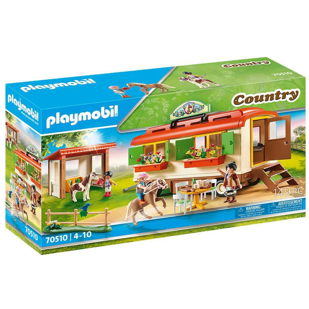 Pony Shelter with Mobile Home-Playmobil-The Red Balloon Toy Store