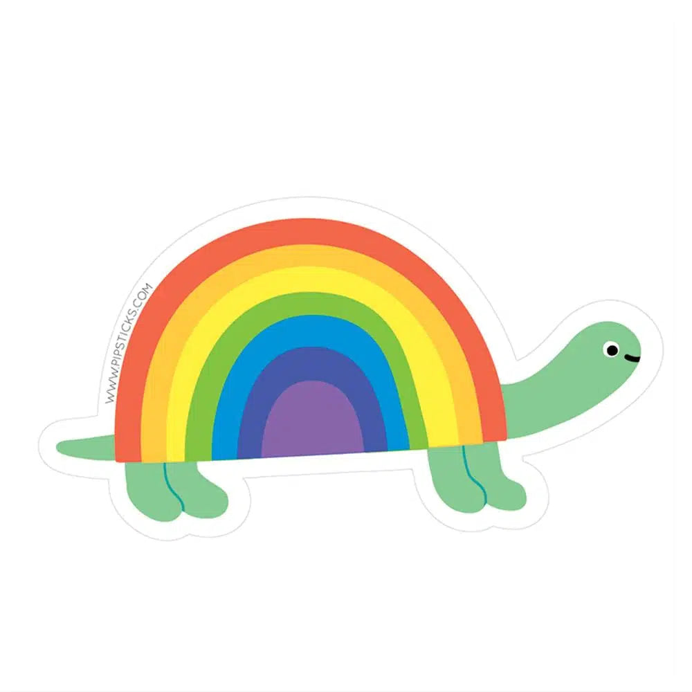 Rainbow Turtle Vinyl Sticker-PipStickers-The Red Balloon Toy Store