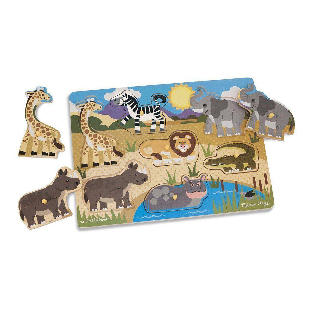 Safari Peg Puzzle-Melissa & Doug-The Red Balloon Toy Store