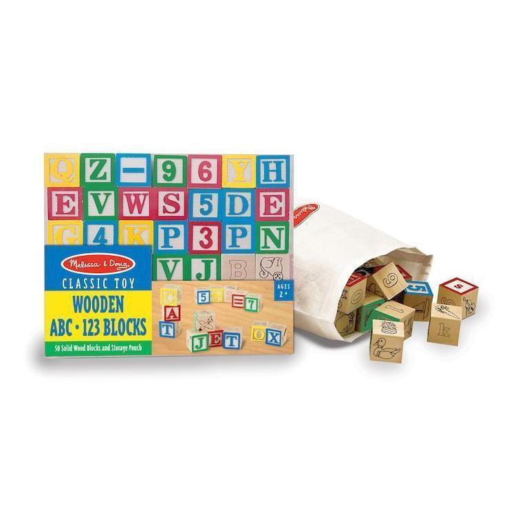 Wooden ABC/123 Blocks-Melissa & Doug-The Red Balloon Toy Store