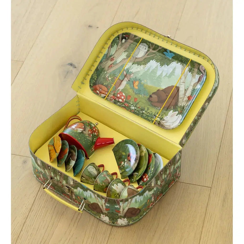 Woodland Tin Tea Set-HearthSong-The Red Balloon Toy Store